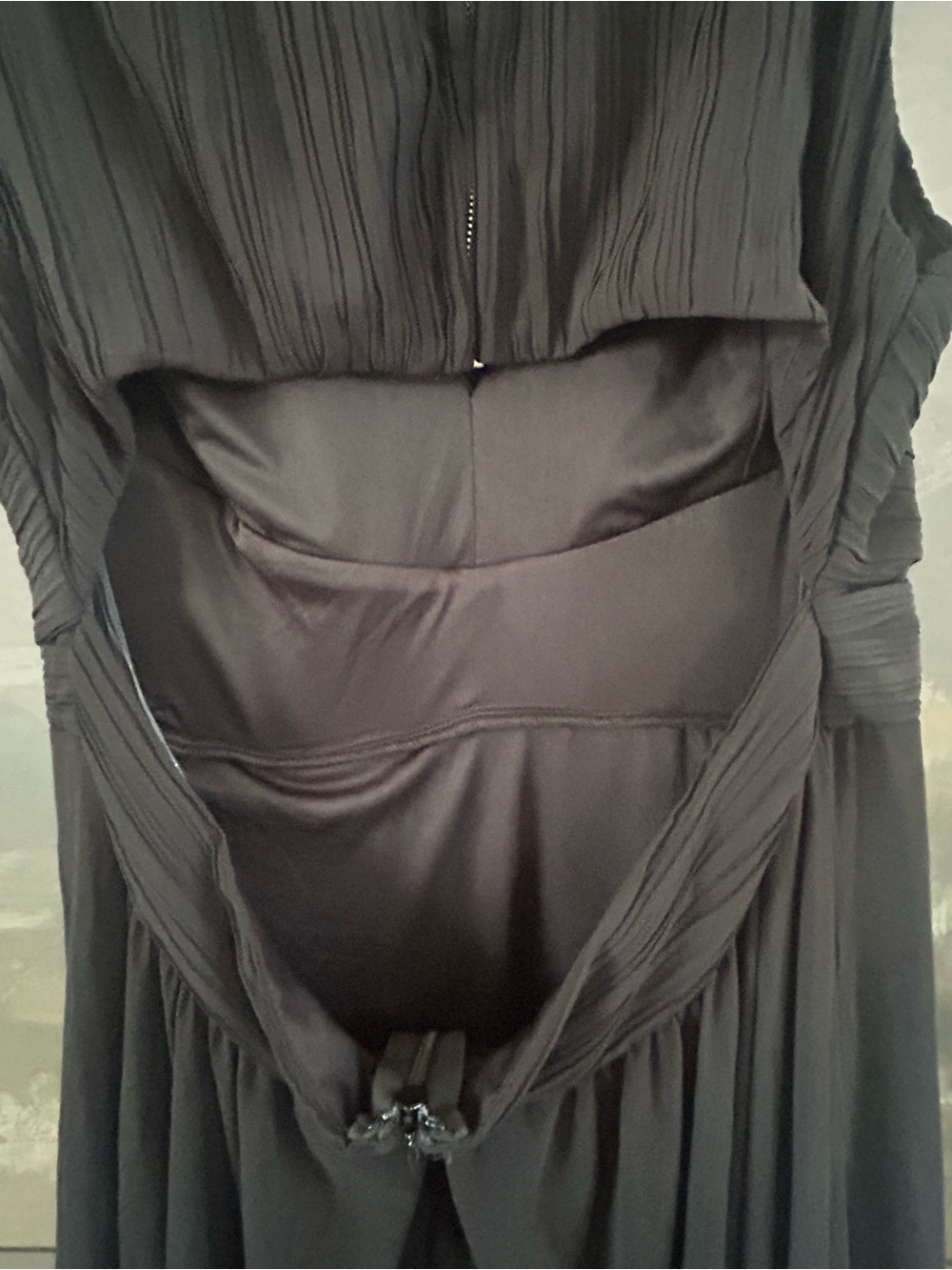 NWOT Lulus Black Pleated V-Neck Sleeveless Maxi Dress - Picture 8 of 10